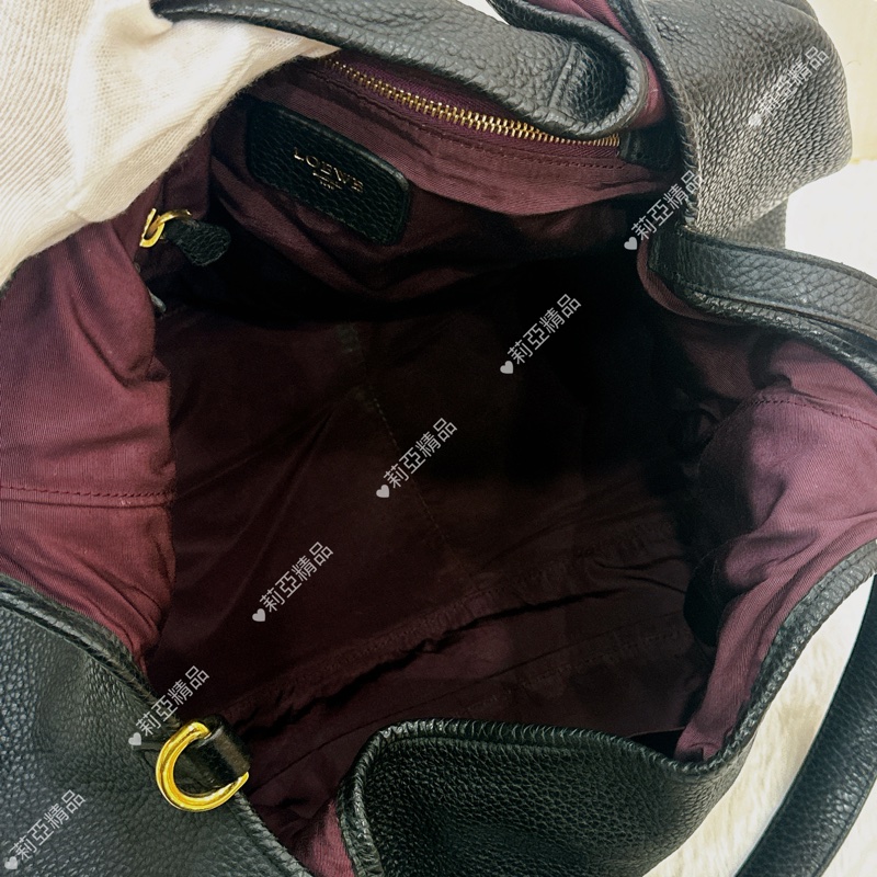 莉亞精品♡ Loewe 鎖頭hobo肩背包 二手美包-13