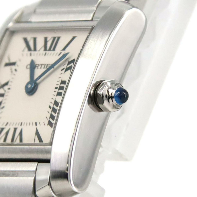 卡地亞 Tank Française SM W51008Q3 不鏽鋼石英錶-4