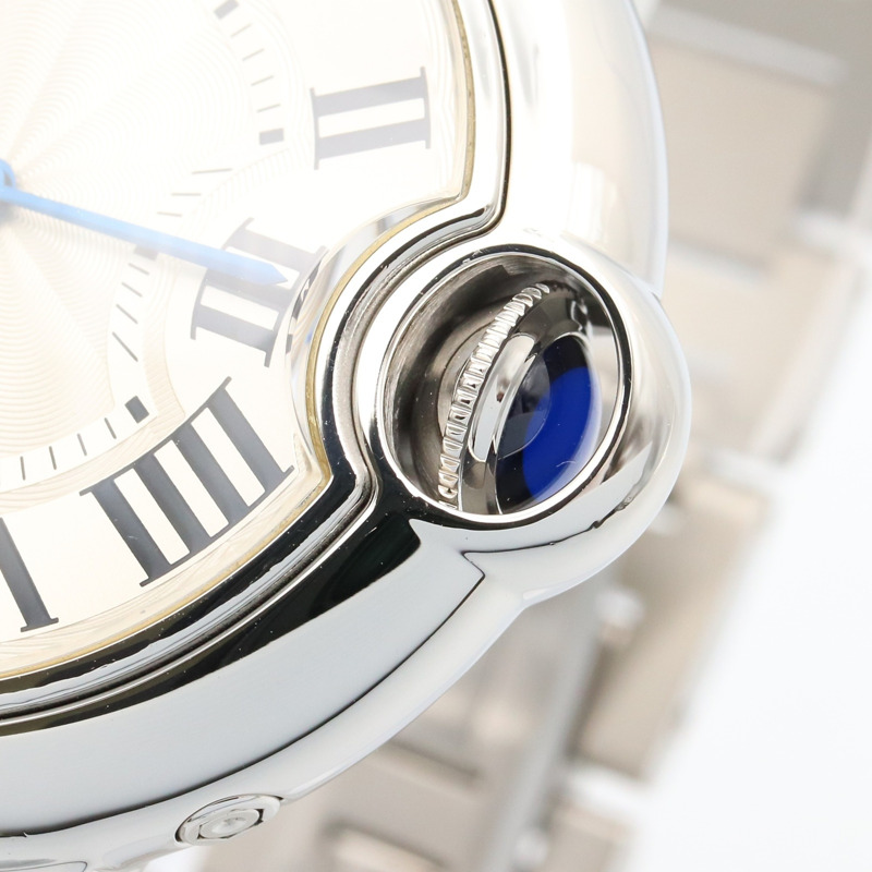 卡地亞藍氣球月相腕錶，不鏽鋼材質，男士，銀色，WSBB0021-5