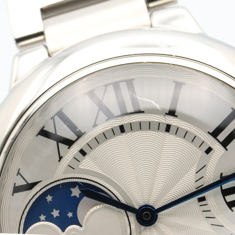 卡地亞藍氣球月相腕錶，不鏽鋼材質，男士，銀色，WSBB0021-10