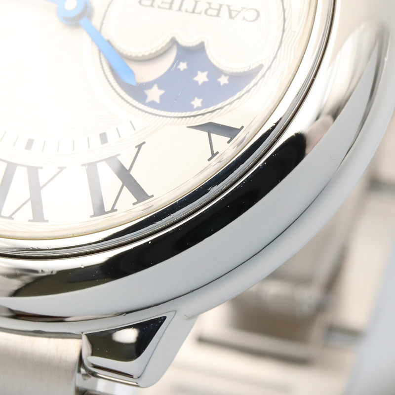 卡地亞藍氣球月相腕錶，不鏽鋼材質，男士，銀色，WSBB0021-13