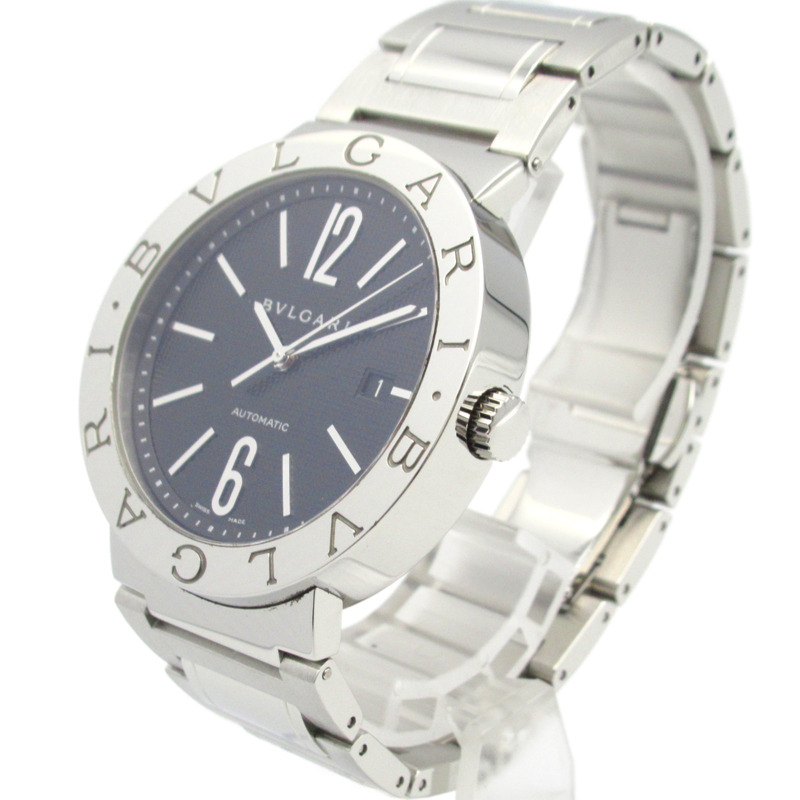 寶格麗男士不鏽鋼腕錶,黑色,BB42BSSD 自動機械錶-1