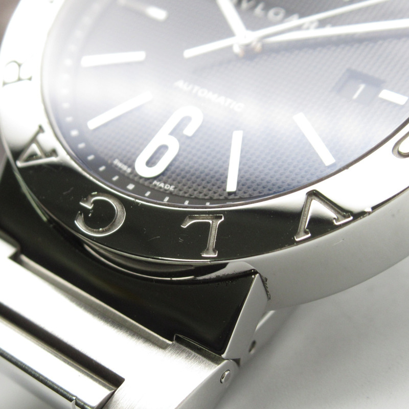 寶格麗男士不鏽鋼腕錶,黑色,BB42BSSD 自動機械錶-14