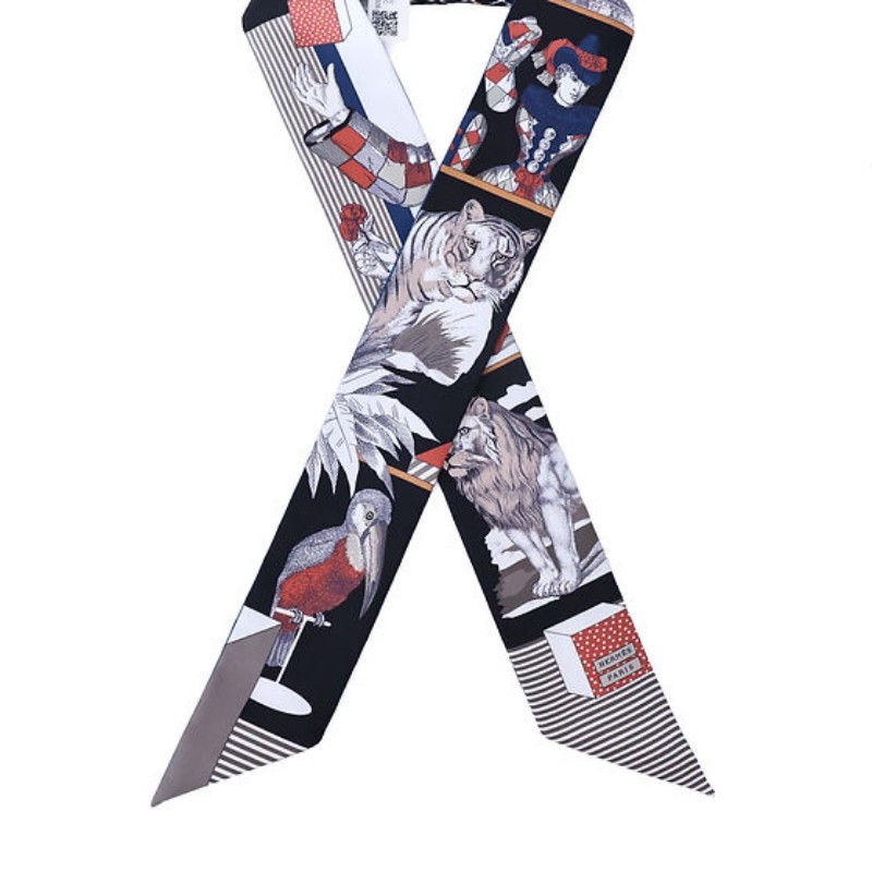 Hermes twilly 愛馬仕絲巾 全新-5
