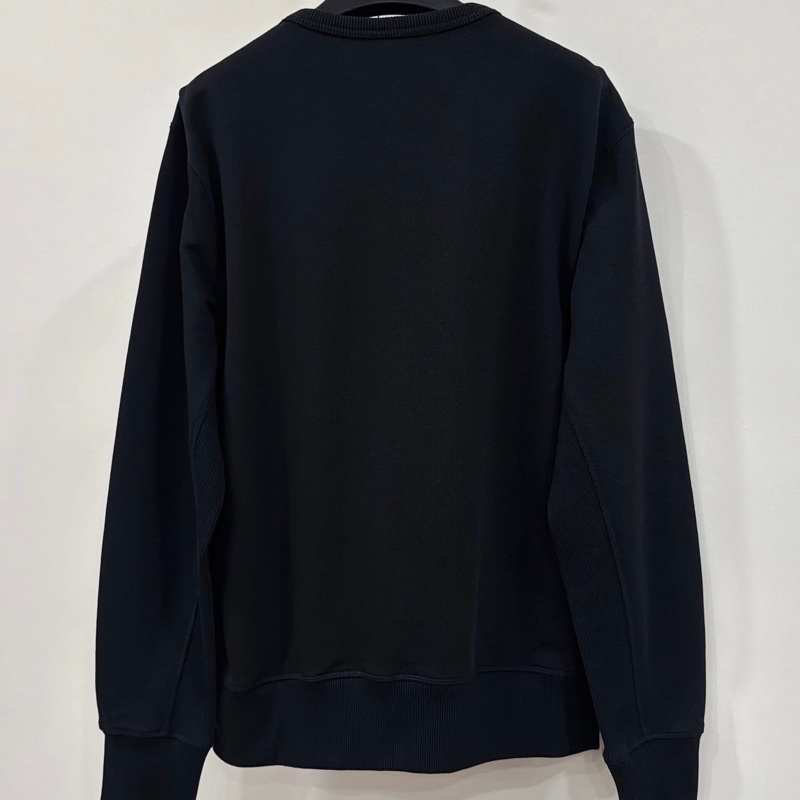 Burberry 男款黑色圓領立體徽章毛圈衞衣（男女都可穿）-2