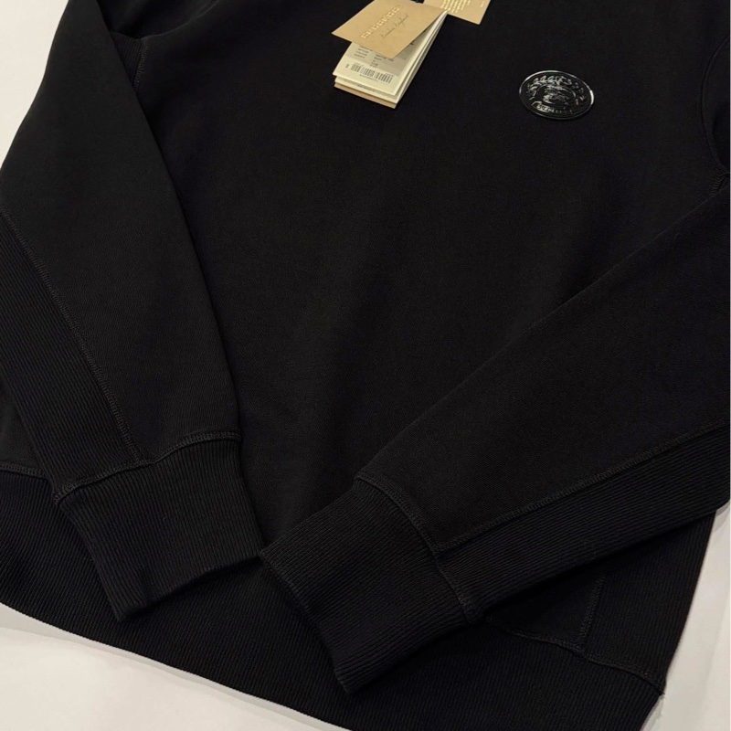 Burberry 男款黑色圓領立體徽章毛圈衞衣（男女都可穿）-7