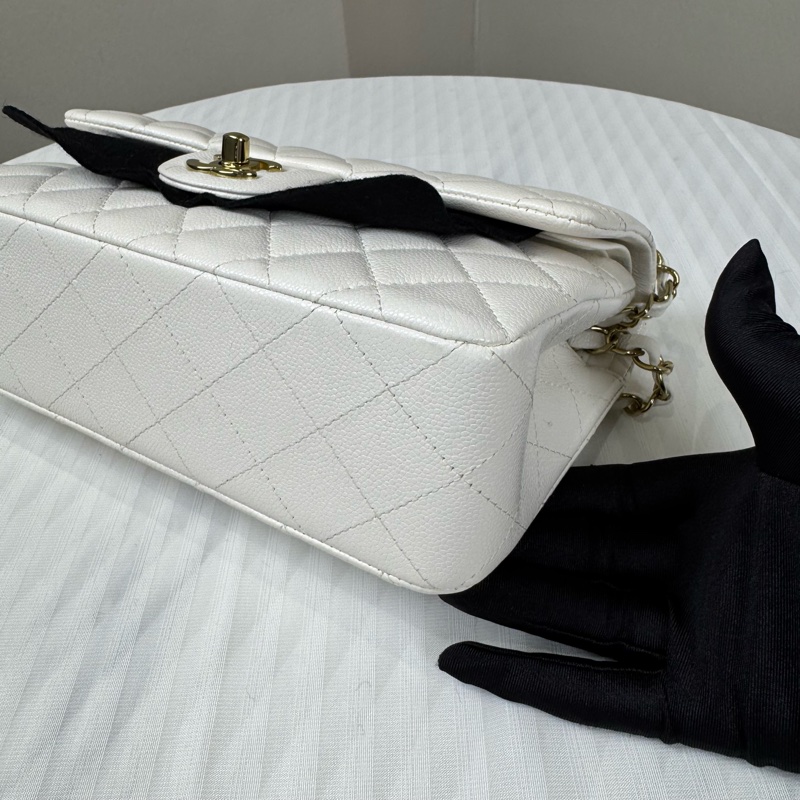 Chanel香奈兒白金CF小號牛皮晶片款24年购入-5