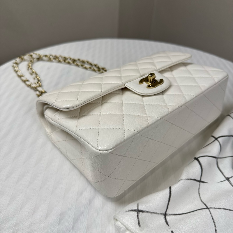 Chanel香奈兒白金CF小號牛皮晶片款24年购入-7