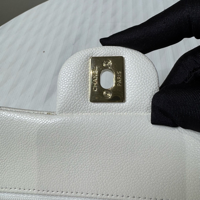 Chanel香奈兒白金CF小號牛皮晶片款24年购入-10