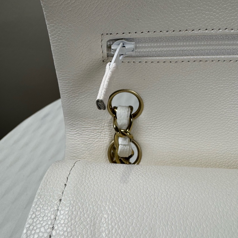 Chanel香奈兒白金CF小號牛皮晶片款24年购入-11