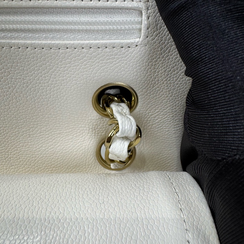 Chanel香奈兒白金CF小號牛皮晶片款24年购入-12