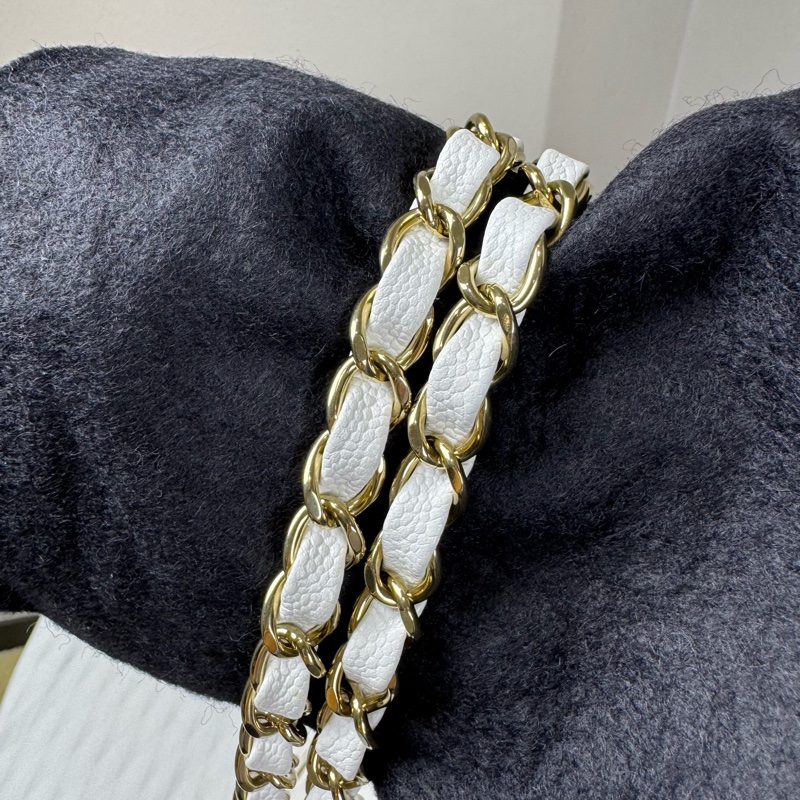 Chanel香奈兒白金CF小號牛皮晶片款24年购入-13