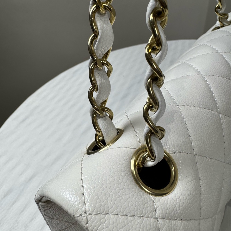 Chanel香奈兒白金CF小號牛皮晶片款24年购入-14