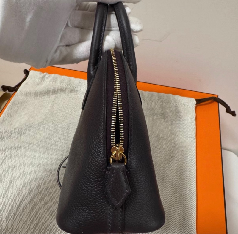 Hermes mini bolide 黑加侖紫金扣 K刻-1