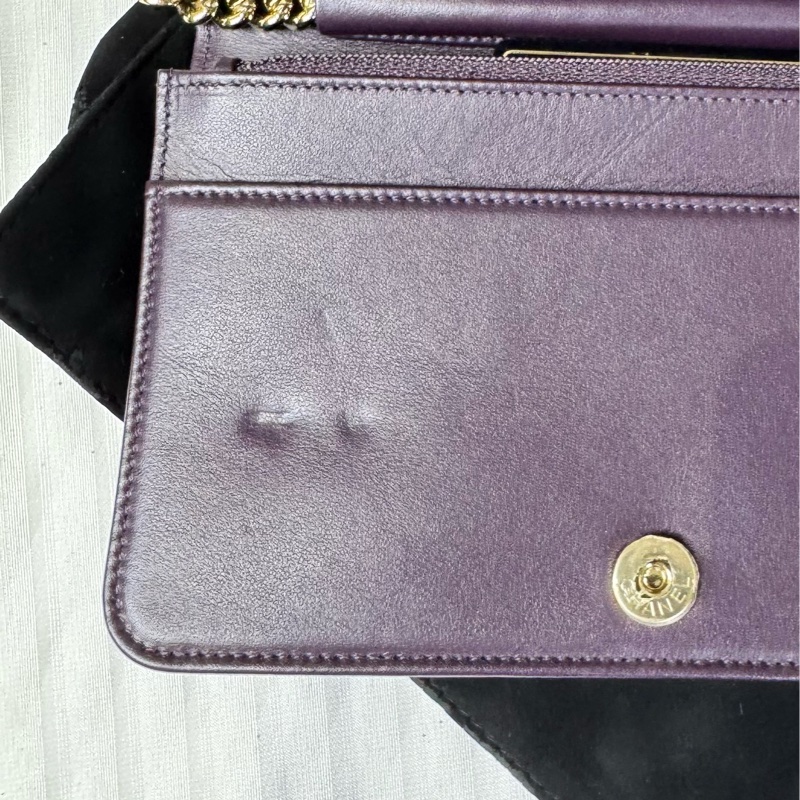 Chanel  leboy 荔枝牛皮大WOC 紫色💜金扣-15
