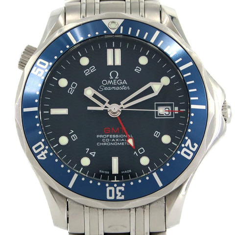 歐米茄海馬系列專業同軸GMT腕錶 2535.80 不鏽鋼自動腕錶