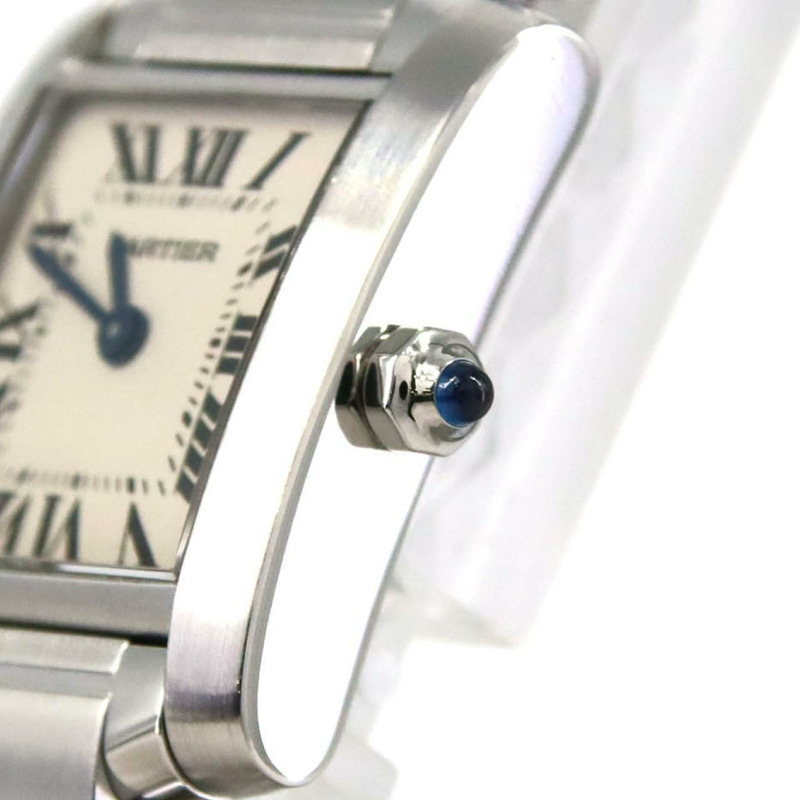 卡地亞 Tank Française SM W51008Q3 不鏽鋼石英錶-4