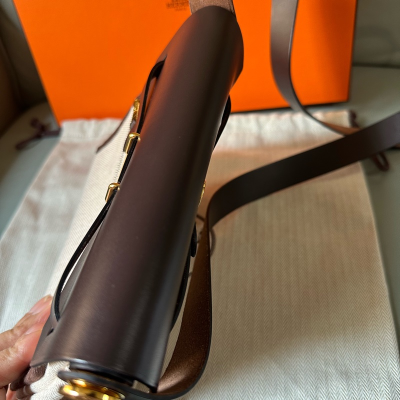 📍99新9月票K刻 愛馬仕mini herbag 烏木色 金扣K刻-8