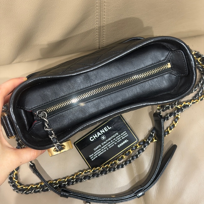 99新全配🈶保卡❤️ 香奈兒 #黑金 #流浪包 #小號 #garbrielle-7