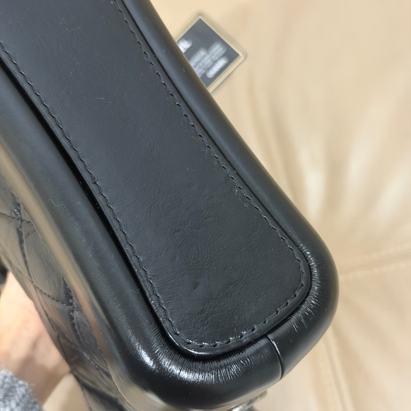 99新全配🈶保卡❤️ 香奈兒 #黑金 #流浪包 #小號 #garbrielle-12