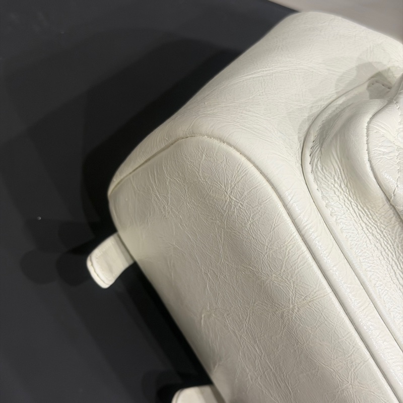 全配芯片帶膜🈶️台灣購證 #香奈兒 #奶油白 #油蠟牛皮 #duma #雙肩包-17