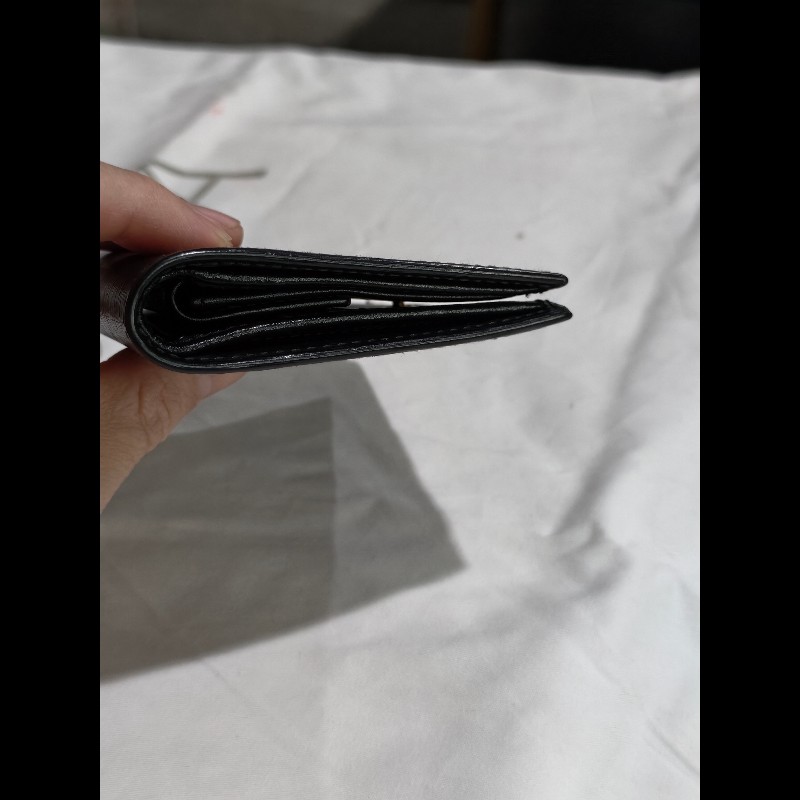 PRADA 經典三角LOGO直紋小牛皮短夾 零錢包  1MV204-7