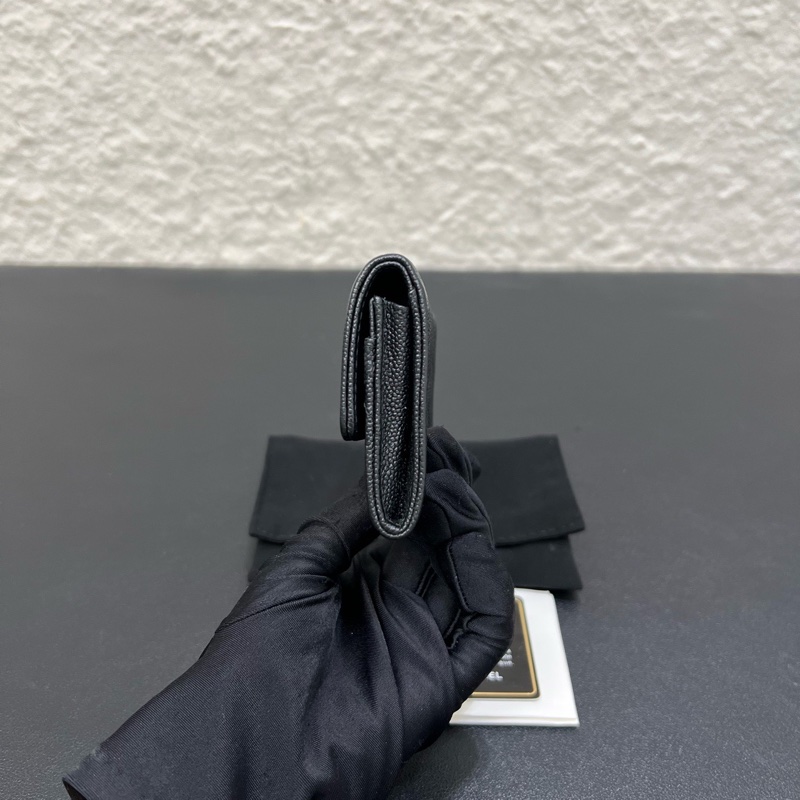 99新Chanel/香奈兒 leboy荔枝紋牛皮零錢包卡包-3