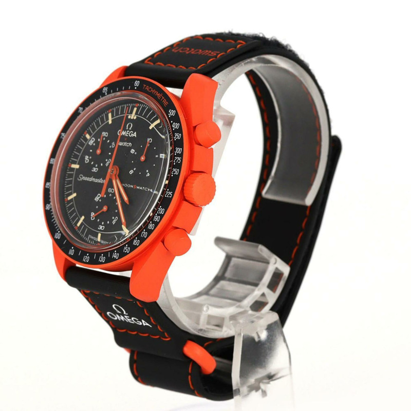 Swatch x Omega 地球使命 LAVA SO33O100 生物陶瓷石英腕錶-1