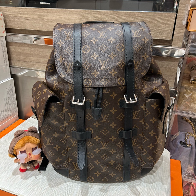 Lv backpack CHRISTOPHER MM M43735 Monogram Macassar-0