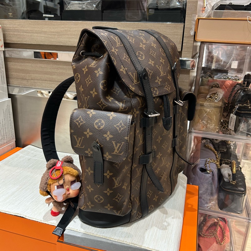 Lv backpack CHRISTOPHER MM M43735 Monogram Macassar-1