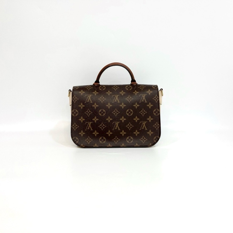 LV原花拚奶油白大鎖頭Vaugirard手提斜背包M44354-3