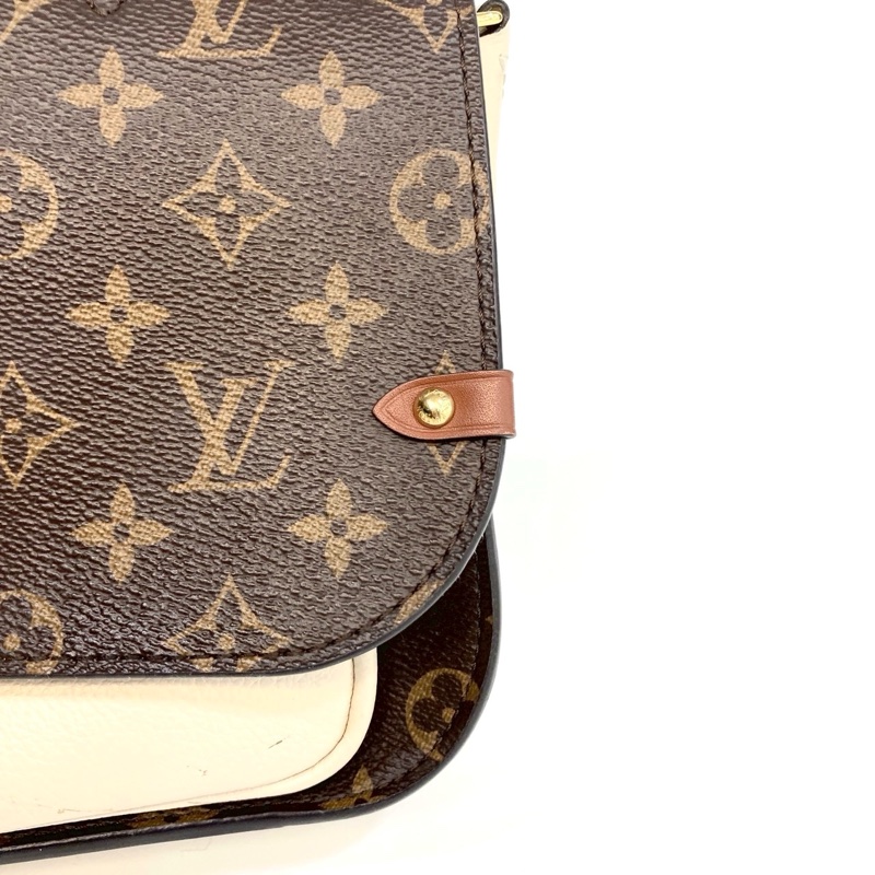 LV原花拚奶油白大鎖頭Vaugirard手提斜背包M44354-17