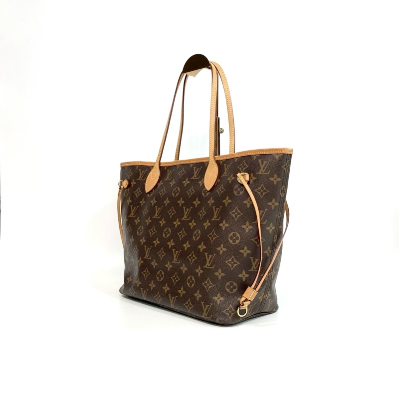 LV原花 有內袋拚櫻桃紅內裡NEVERFULL MM M40996-2