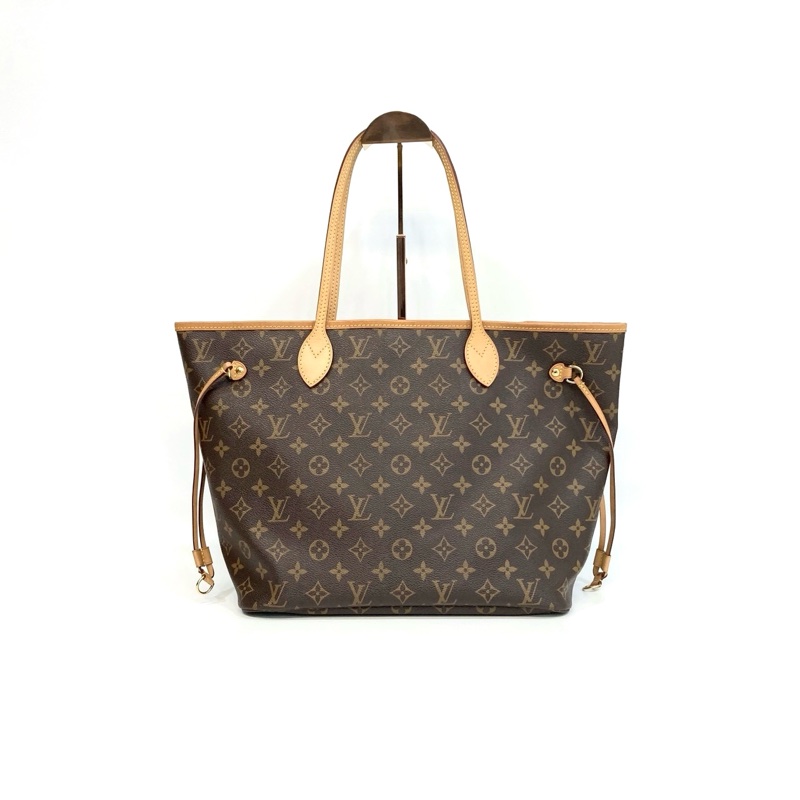 LV原花 有內袋拚櫻桃紅內裡NEVERFULL MM M40996-3