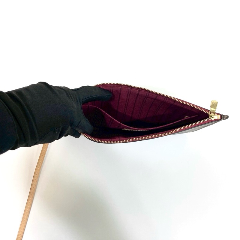 LV原花 有內袋拚櫻桃紅內裡NEVERFULL MM M40996-6