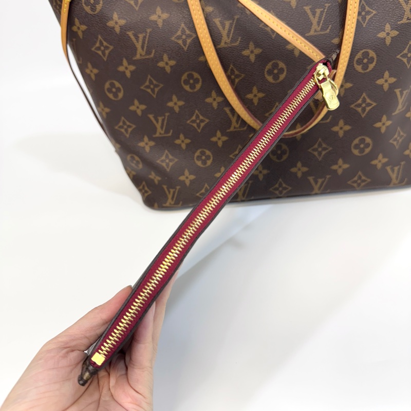 LV原花 有內袋拚櫻桃紅內裡NEVERFULL MM M40996-16