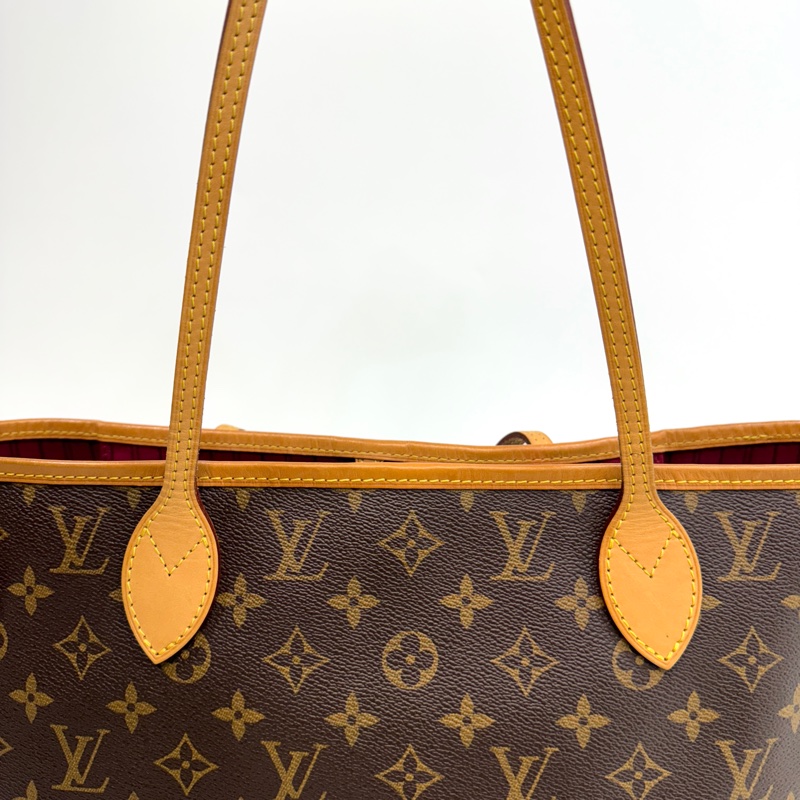 LV原花 有內袋拚櫻桃紅內裡NEVERFULL MM M40996-20