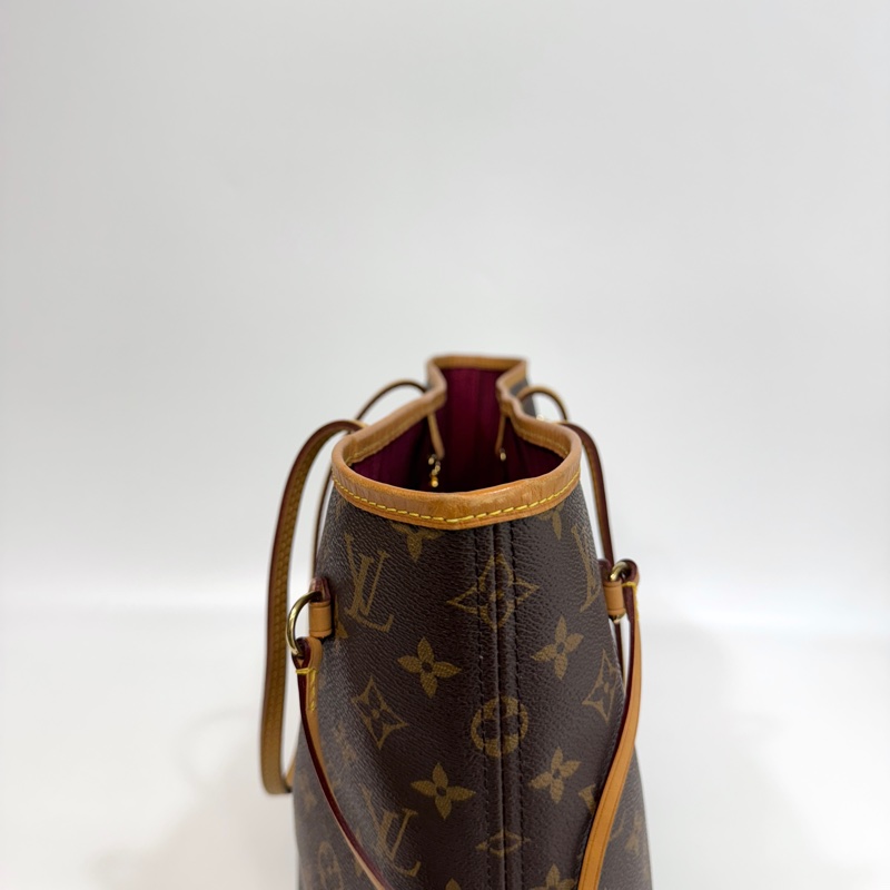 LV原花 有內袋拚櫻桃紅內裡NEVERFULL MM M40996-21