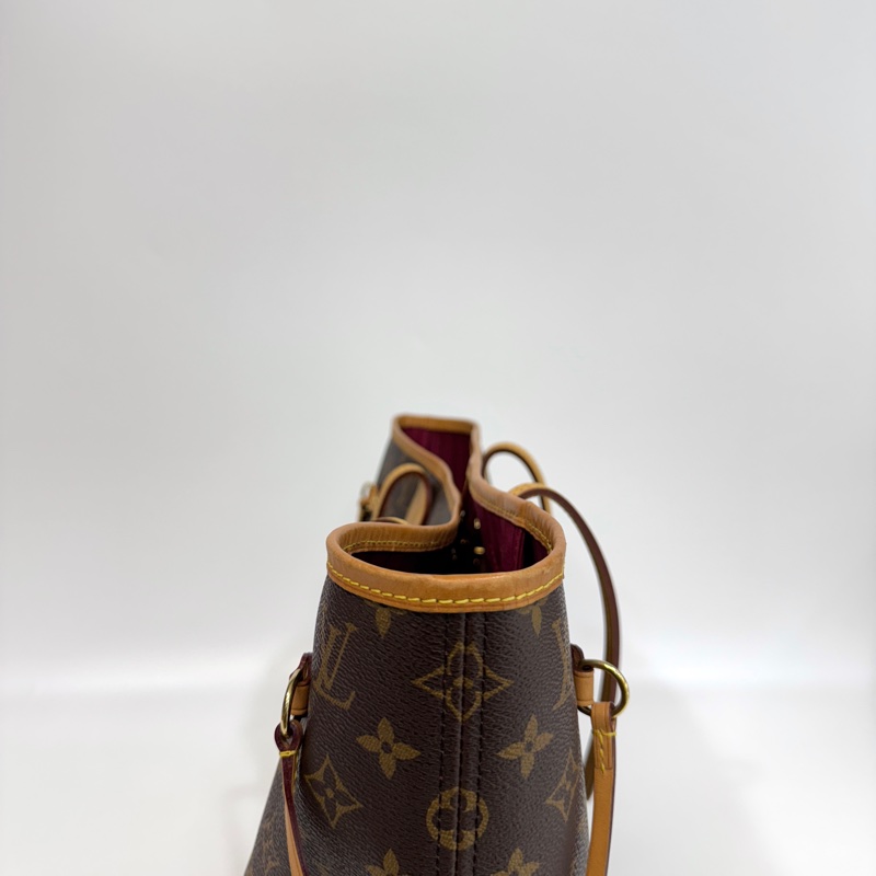 LV原花 有內袋拚櫻桃紅內裡NEVERFULL MM M40996-22