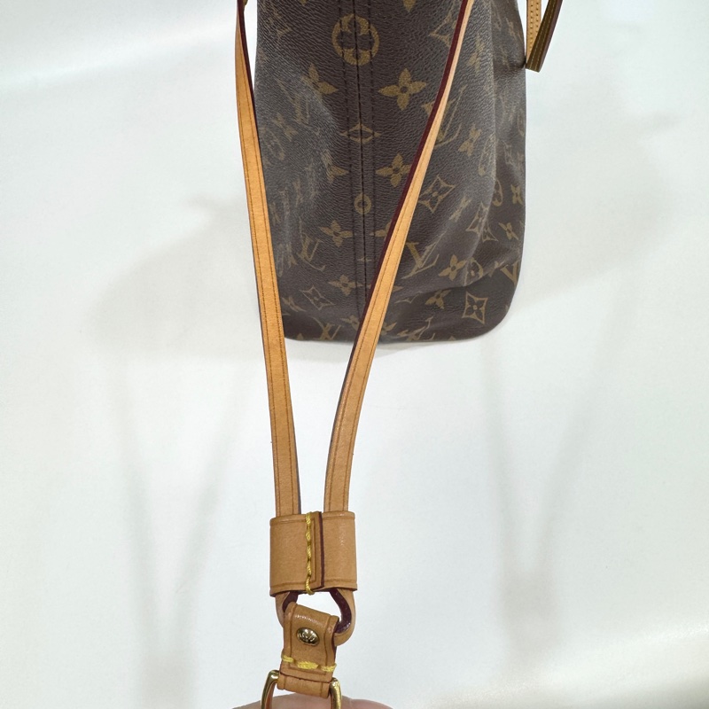 LV原花 有內袋拚櫻桃紅內裡NEVERFULL MM M40996-23