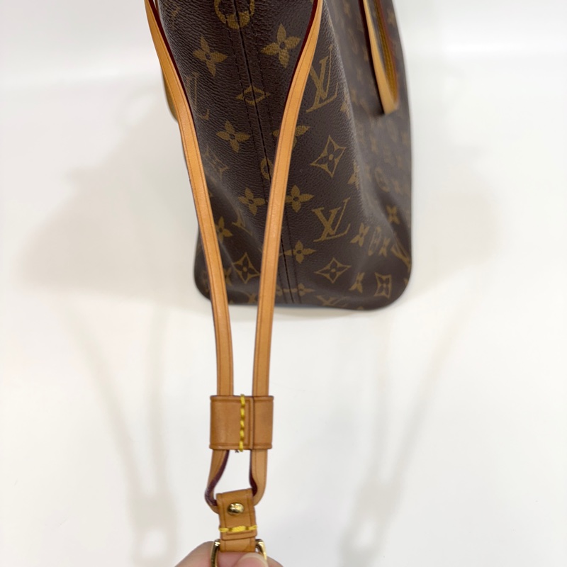 LV原花 有內袋拚櫻桃紅內裡NEVERFULL MM M40996-24