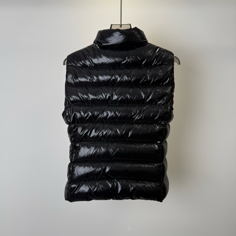 0碼 Moncler/蒙口 Ghany 黑色亮面羽絨背心馬甲 99新-1