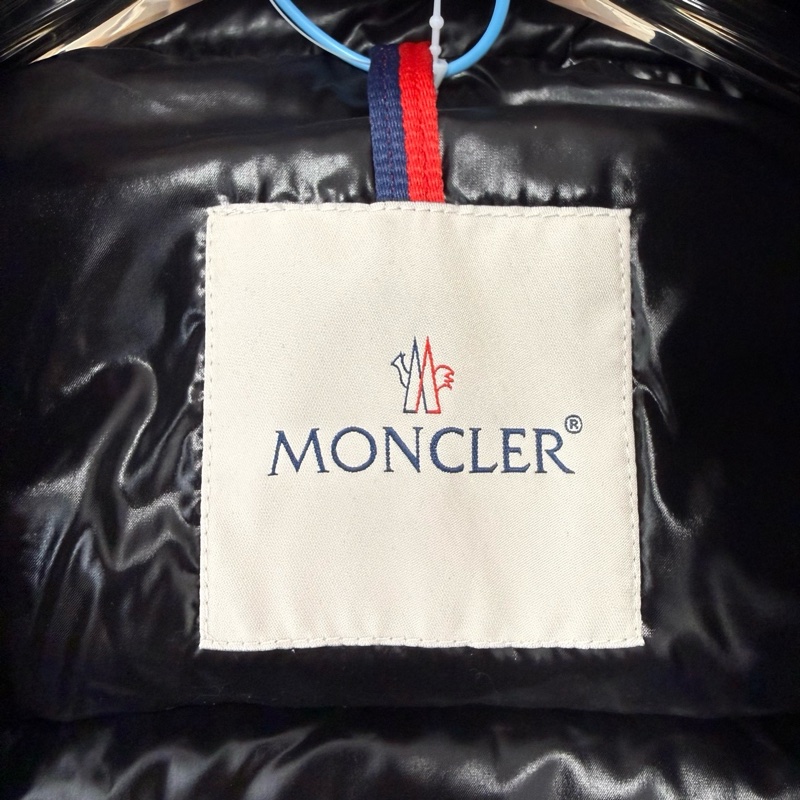 0碼 Moncler/蒙口 Ghany 黑色亮面羽絨背心馬甲 99新-5