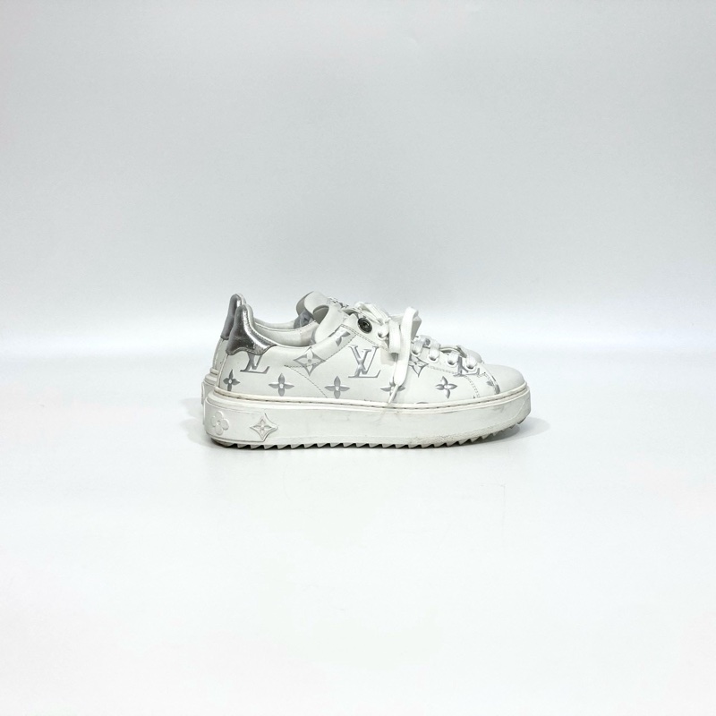 LV白拚銀LOGO Time Out運動鞋-4