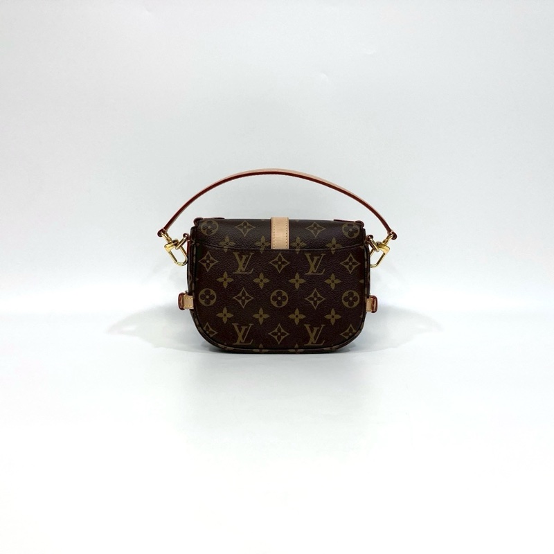 LV原花金釦Saumur BB雙子星手提斜背包M46740-3