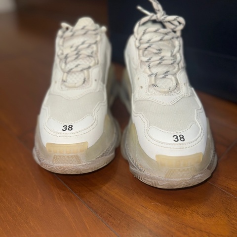 Balenciaga 老爹鞋 38號 全白 正品 二手