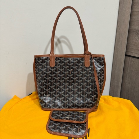Goyard mini tote經典咖色