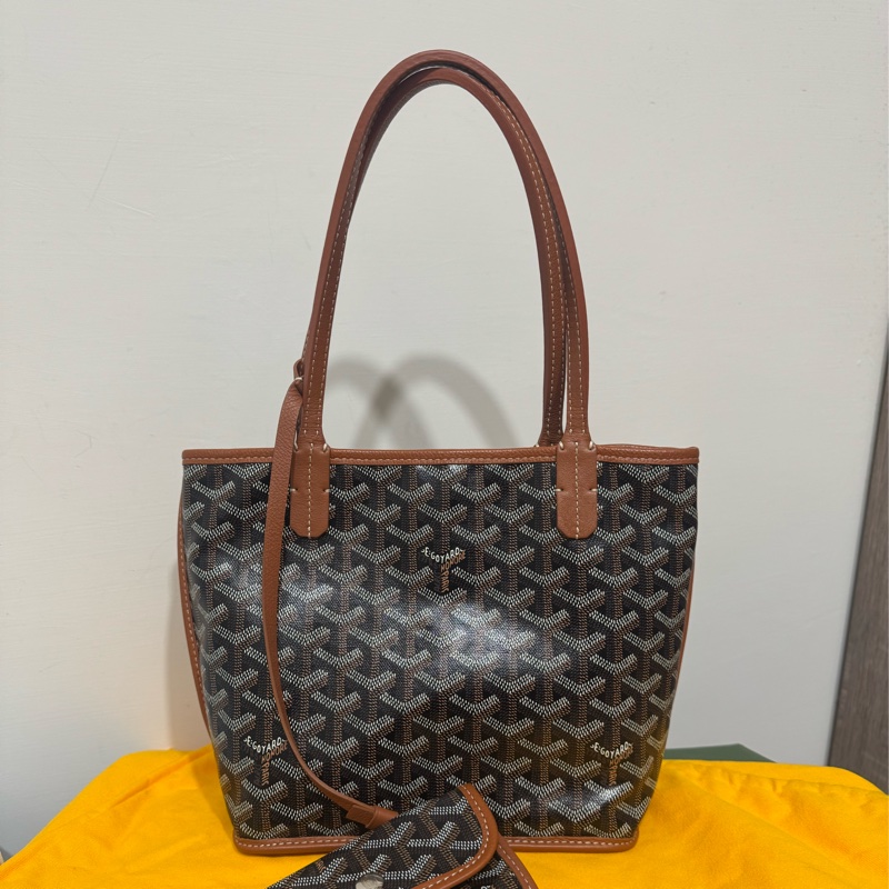 Goyard mini tote經典咖色-1