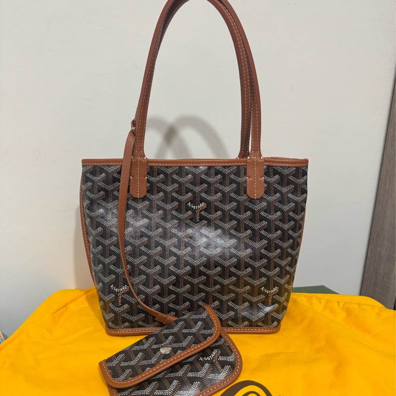 Goyard mini tote經典咖色-2