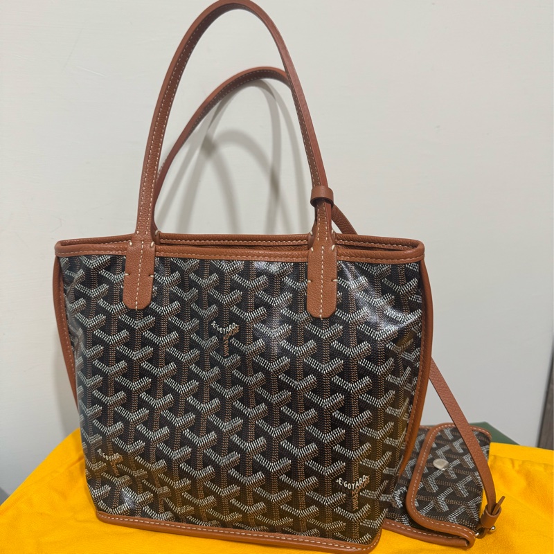 Goyard mini tote經典咖色-4
